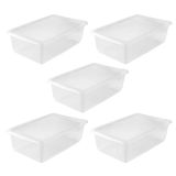 keeeper Bak bea met ventilatiesysteem, 59 x 39 x 18 cm, 30 l, transparant, 5 stuks