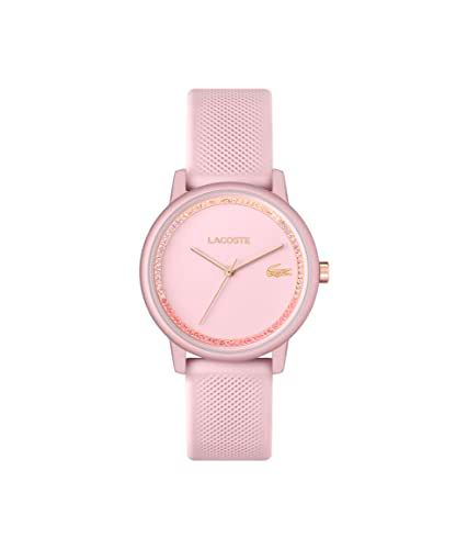 Lacoste Analoog kwartshorloge met roze siliconen armband voor dames - 2001289