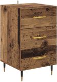 vidaXL Nachtkastje Oudhout 40 x 40 x 66 cm Bewerkt hout