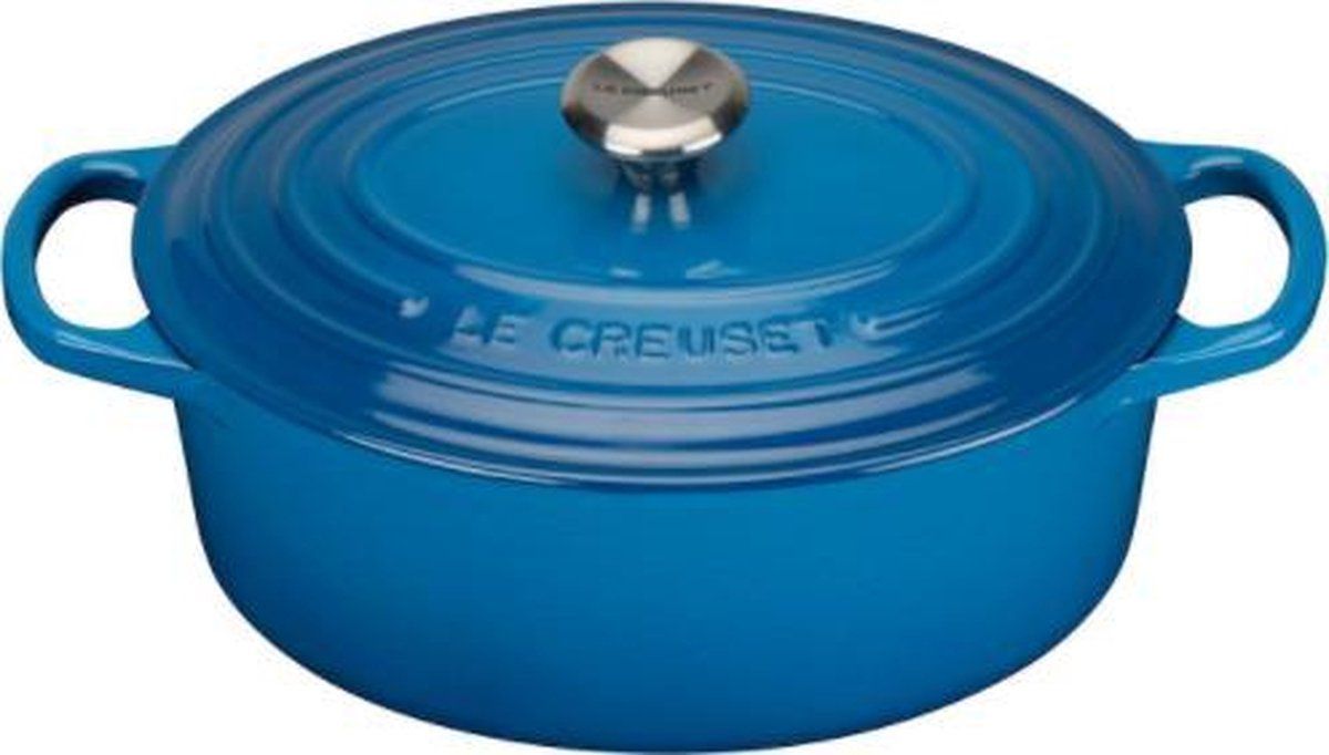 Le Creuset Handtekening Geëmailleerd Gietijzeren Ovale Braadpan Schaal met Deksel, 40 cm, 14,8 liter