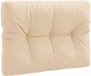 vidaXL Palletrugkussen VIANEN 100% Polyester Crèmekleurig