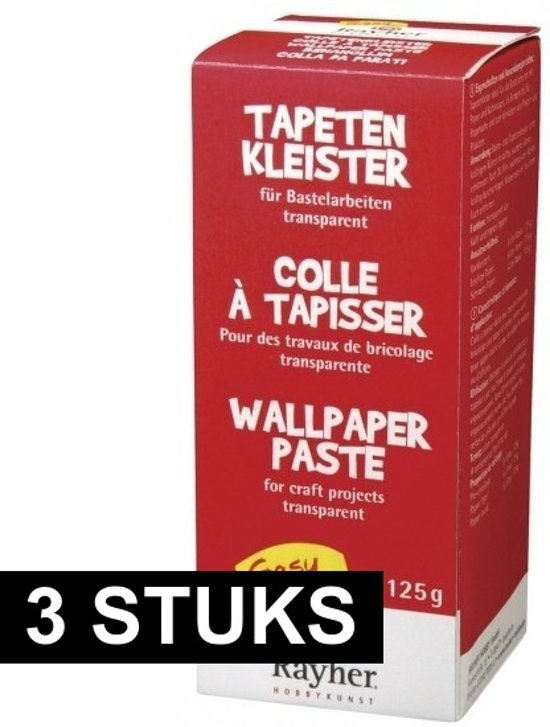 Rayher Hobby 3x Behangplaksel/ papier mache lijm 125 g