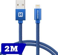 Swissten Lightning naar USB kabel voor iPhone/iPad - 2M - Blauw