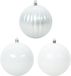 vidaXL Kerstbal - Set - XL - 9 stuks - Wit - Ø 15 cm - Kunststof