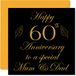 Speciale Diamond Anniversary Card voor Papa Mum Ouders - Speciale Mama & Papa - Gelukkige 60e Bruiloft Verjaardag Kaarten van Zoon Dochter Familie, 145mm x 145mm Wenskaarten voor Zestigste Verjaardagen