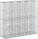 vidaXL Gabionen verhoogde border, 2 stuks, 170 x 50 x 150 cm, verzinkt staal