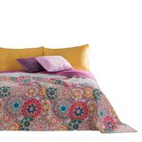 DecoKing - Lovetta dubbelzijdige beddensprei - polyester, paars en wit - 200x220cm