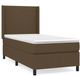 vidaXL Boxspring met matras stof donkerbruin 90x200 cm