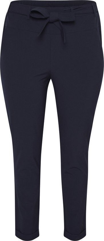 Kaffe Curve KCjia Belt Pants Dames Broek - Maat 50 - Midnight Marine