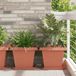 Maison Exclusive - Plateau carré pour fleurs, lot de 24, couleur brique, dimensions 36 x 36 x 3 cm