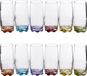 Secret de Gourmet Verres à boire - 12x pièces - verres à eau - 380 ml - mélange de couleurs