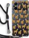 Case Company® - Xiaomi Poco M5 Hoesje met Koord - Alpacas - Zwart Koord - Back Cover