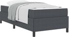 vidaXL Cadre de lit avec matelas Gris foncé 90 x 200 cm Tissu