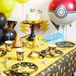 Amscan Pokemon themafeest gebaksbordjes - 8x - zwart/geel - karton - D18 cm