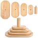 Set de 4 pochoirs en bois pour céramique, formes ovales, adapté aux projets de bricolage