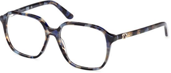 Guess GU50309 Blue/avana Vierkant Acetaat Vrouwen Brilmonturen