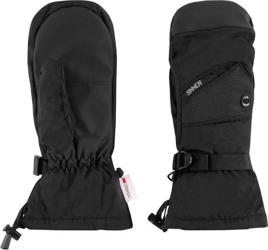 Sinner Murray Dry-S Wanten - Zwart | XX-Small Ladies (XXXS) - 6,5 inch