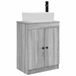 vidaXL Meuble de salle de bain avec lavabo Gris Sonoma 54 x 35 x 83 cm