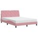 vidaXL Lit avec matelas, velours, rose, 140x200 cm