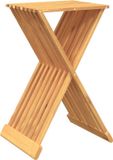 vidaXL - Kruk - inklapbaar - 40x32,5x70 cm - massief teakhout