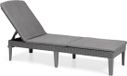Allibert Jaipur Ligbed met kussen - 58x187,5x29 cm - Grafiet