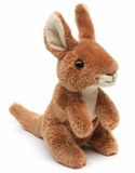 Uni-Toys Kangoeroe pluche, staand - 15 cm (hoogte) - pluche dier, knuffeldier