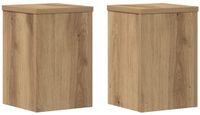 vidaXL Plantenstandaard 2 stuks Eiken 20 x 20 x 30 cm Bewerkt Hout