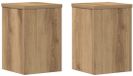 vidaXL Plantenstandaard 2 stuks Eiken 20 x 20 x 30 cm Bewerkt Hout
