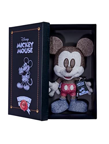 simba 6315870309 Disney Denim Mickey Mouse, Oktober Editie, Exclusief voor Amazon, 35 cm Pluche Figuur in Geschenkdoos, Speciale Editie, Verzamelobject