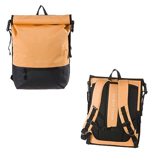 Walker 42139-244 - Lifestyle oprolbare rugzak Mika Peach met hoofdvak, laptopvak, ergonomische rugvulling, push-fit gespen, waterafstotend, inhoud ca. 21 l
