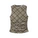 Mango geruite top - bruin
