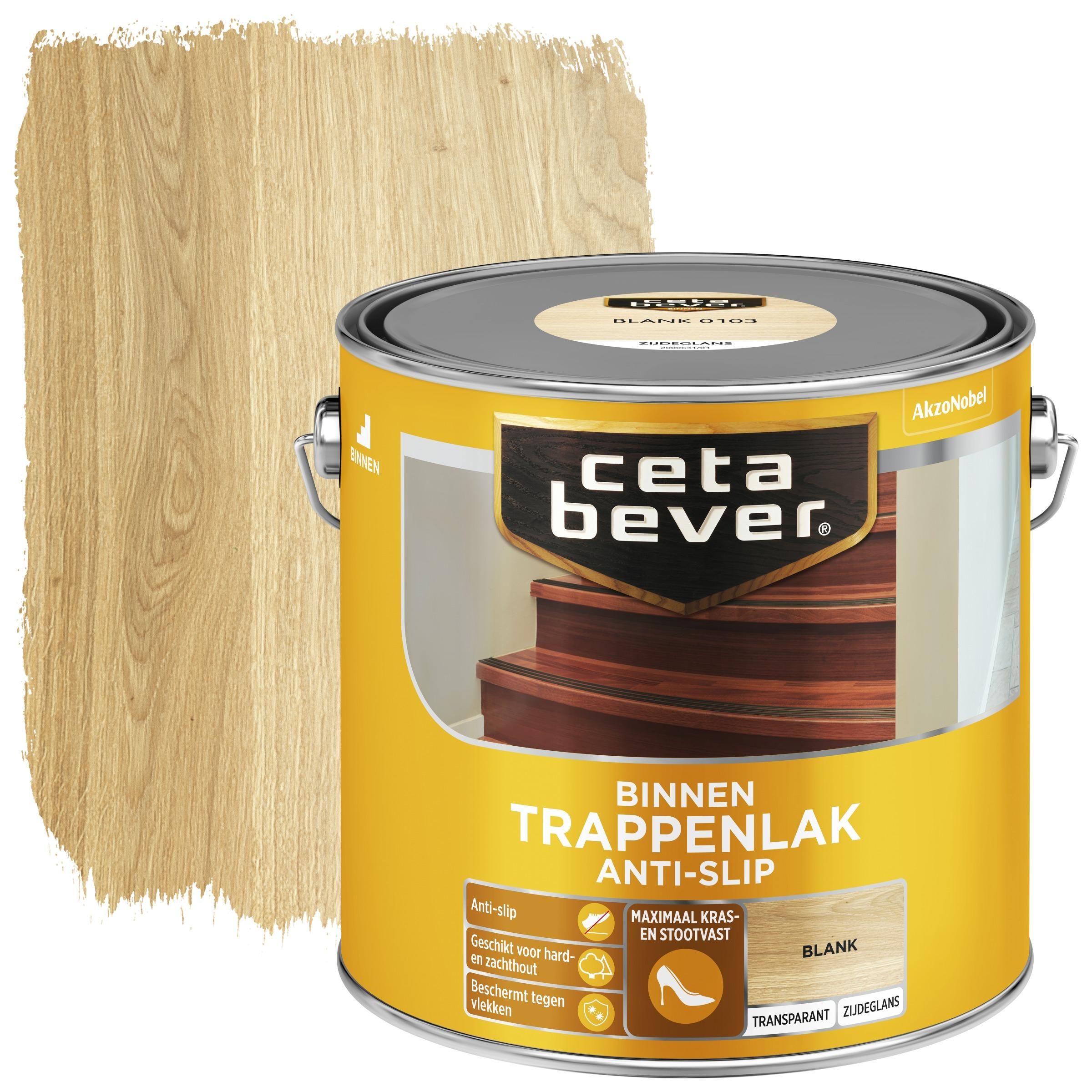 Cetabever Trappenlak Transparant Anti-Slip Blank Zijdeglans 2.5 Liter