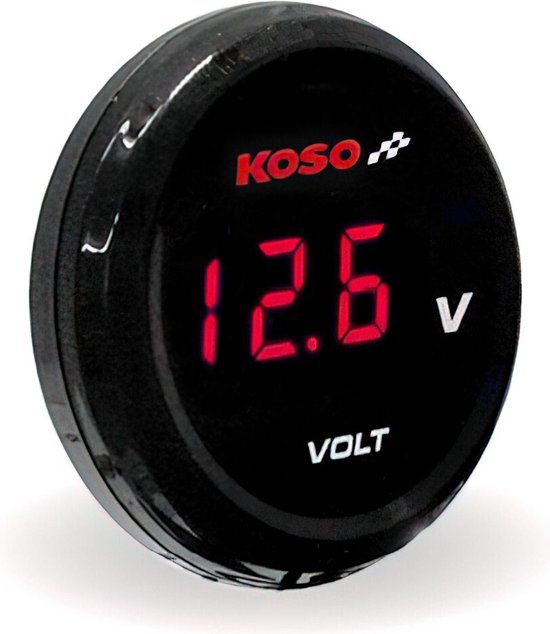 Koso Voltmeter Koso i-Gear 7-19,9 Volt rood
