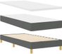 vidaXL Lit boxspring avec matelas, gris foncé, 100 x 200 cm, tissu
