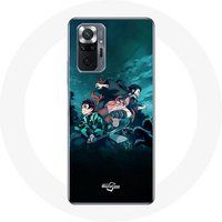 Maniacase Hoesje voor Xiaomi Redmi Note 10 Pro Demon Slayer Manga Tanjiro et Nezuko