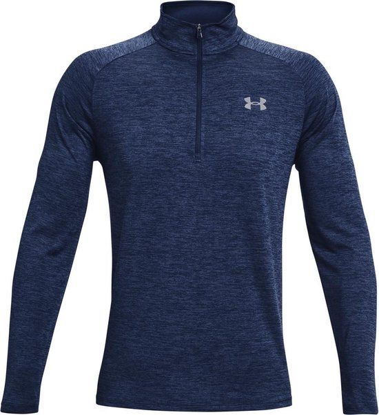 Under Armour UA Tech 2.0 1/2 Zip Heren Sportshirt - Blauw - Maat S