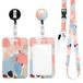 AiQInu ID-kaarthouder, omhangkoord met intrekbare badge, karabijnhaak spoel, clip en afneembare sleutelhanger, voor bankkaarten, sleutels, identiteitskaart