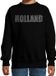 Bellatio Decorations Glitter Holland sweater zwart met steentjes/rhinestones voor kinderen - Oranje fan shirts - Holland / Nederland supporter - EK/ WK trui / outfit 122/128