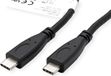 ROLINE USB 3.2 Gen 2 kabel, met PD, C-C, M/M, 4K UHD-1, 10Gbit/s, Emark, 100W, zwart, 0,5 m