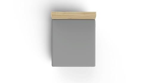 Premium Asir Premium Ranforce Double Hoeslaken (140 x 190 + 30 cm), donkergrijs, 100% katoen