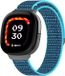 By Qubix Qubix - Compatible Fitbit bandje - Geschikt voor Fitbit Ace LTE - Nylon loop band met klittenbandsluiting - Blauw