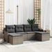 Maison Exclusive Set de 6 bancs de jardin avec rangement, gris, en polyrotin