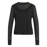 Adidas Sportswear Soft Lux Sheer Longsleeve - Dames - Zwart