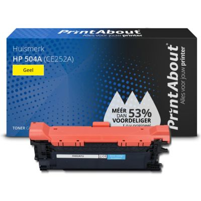 PrintAbout Huismerk HP 504A (CE252A) Toner Geel