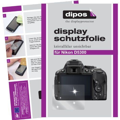 dipos I 6X beschermfolie helder compatibel met Nikon D5300 folie screen protector