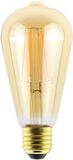 HOFTRONIC LED Filament lamp E27 - 9 Watt 950 Lumen - ST64 Edison - 2200K Warmwit licht - Dimbaar - Amber glas