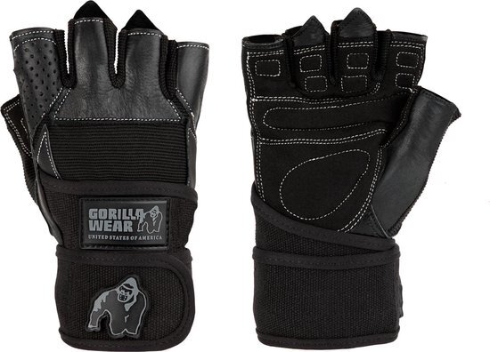 Gorilla Wear Dallas Wrist Wrap Gloves - Black - S