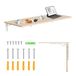 Maclean MC-128 opvouwbare wandplank 100x40 cm, draagvermogen 50 kg, inklapbare tafel met veiligheidsvergrendeling en waterpas, voor keuken, kantoor, werkplaats of garage (Wit)