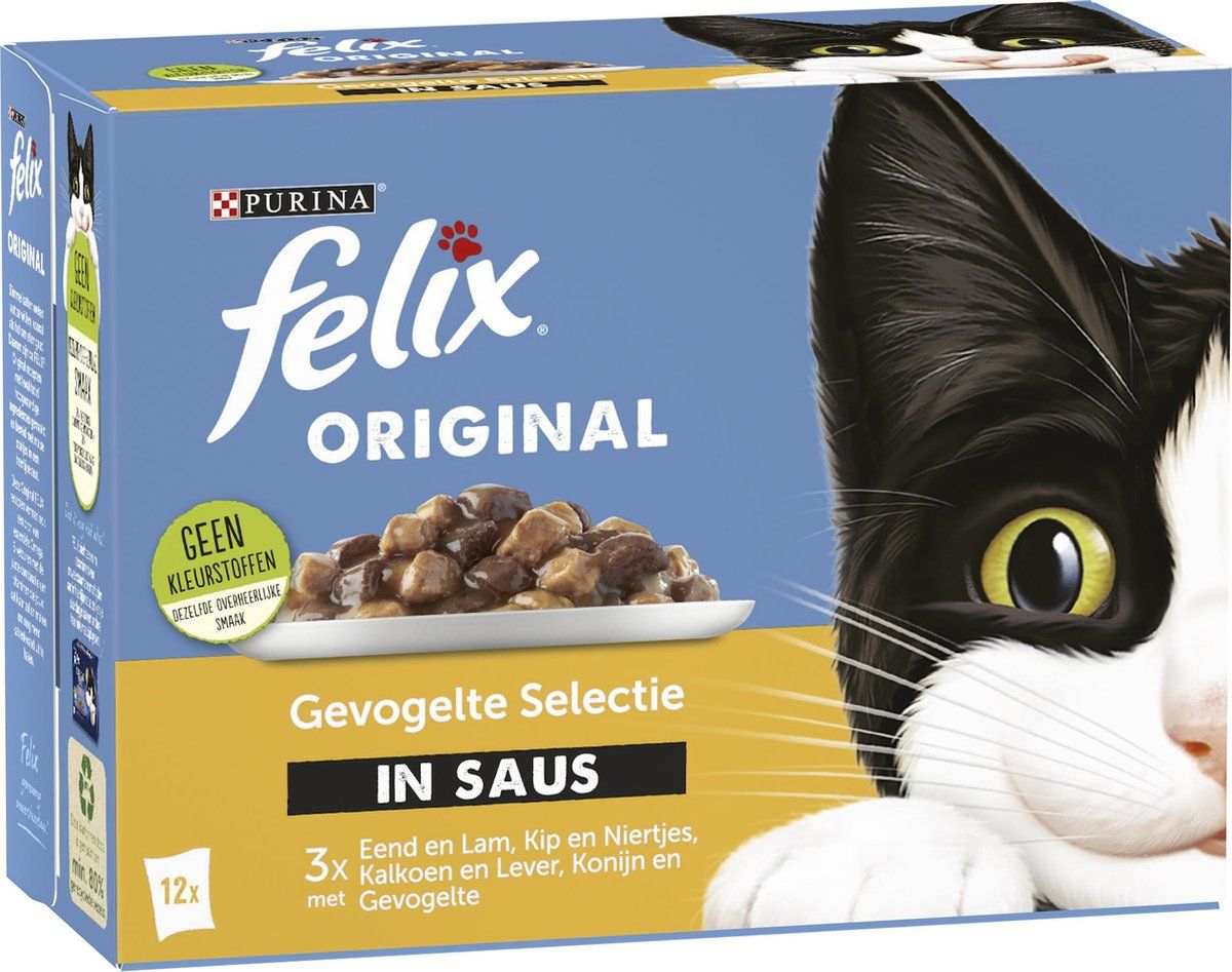 FELIX Original Countryside Selectie in Saus - Kattenvoer - 48 x 85g