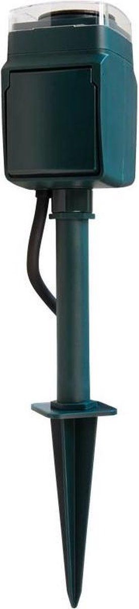 ABC-LED Tuincontactdoos - 2-voudig + timer - 8719754037508